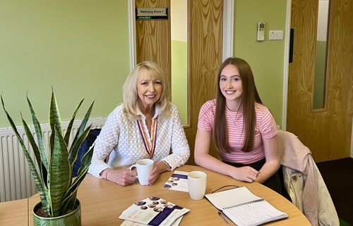 Yvonne and Izzy from Making Space, providers of our Wellbeing First service